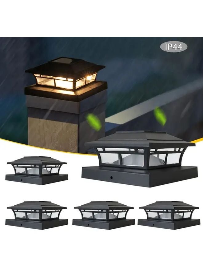 أضواء سطح الشمس الدافئة 4 قطع، مصابيح ليد مدمجة من الأبس، إضاءة خارجية - Image 2