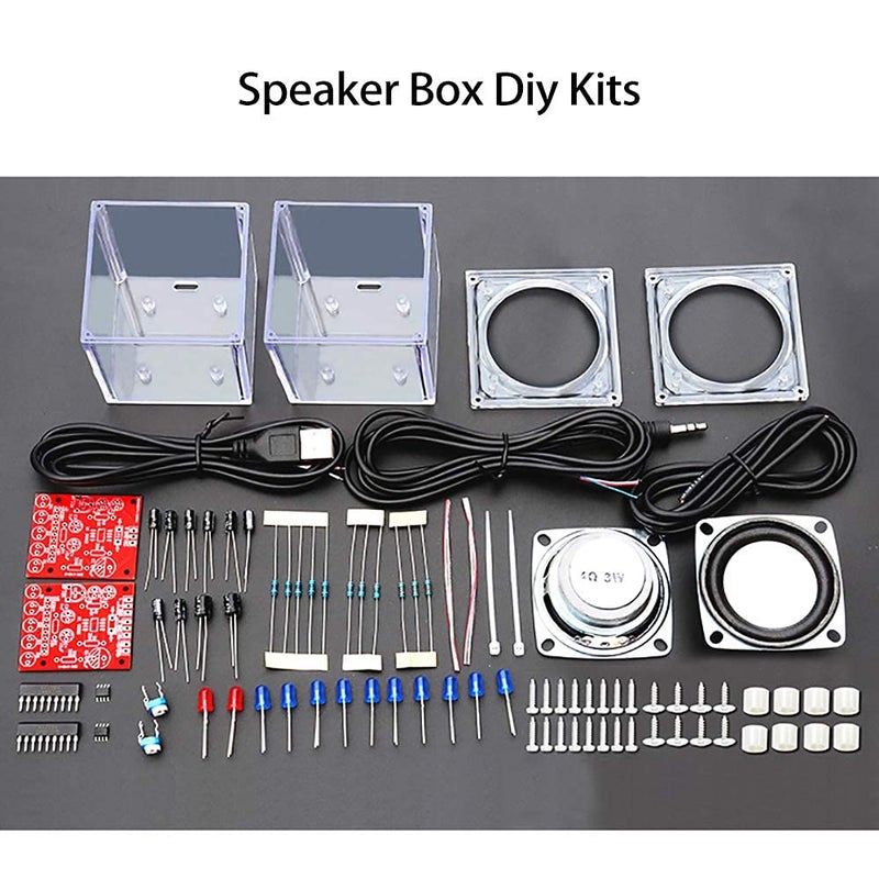 Gikfun Mini Advanced Electronic Transparent Speaker Box DIY Kit Sound Amplifier Music Audio 3Wx2 for Arduino Xmas Kids Gift Diy box EK1918U - Image 2