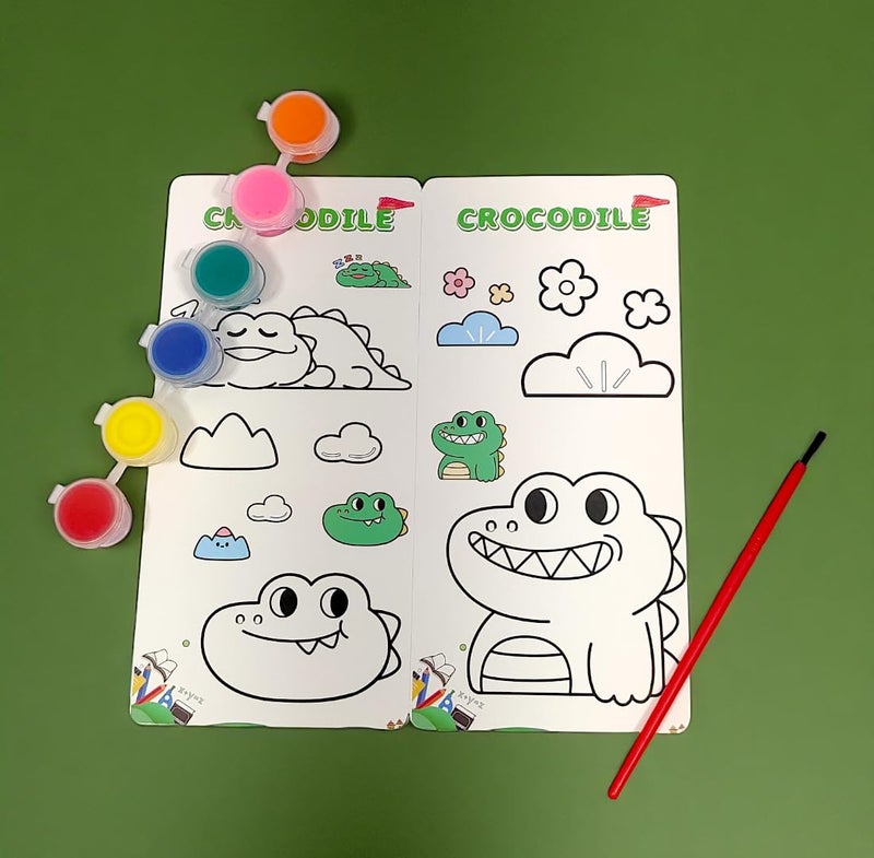 Tresneria Kids Art & Stationery Set with Watercolors, Sketch Pad, Notebook, Pencils, Sharpener & Eraser (Crocodile, 3) - Image 3