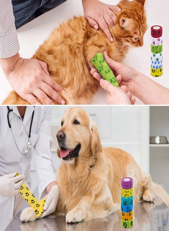 Massmot Dog Bandages for Walk, Vet Tape Wrap, Self Adhesive Bandage Wrap, Non-Woven First Aid Tape for Person Dogs Horses Cat and Other Animal Ankle Sprains & Swelling (Pack of 12, 2.5cmX4.5mtr) - Image 4