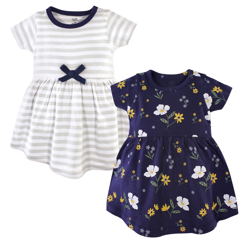 hudson baby Hudson Baby Girls Cotton Dresses Night Blooms 1218 Months 