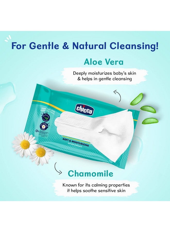 Chicco Soft And Moisturising Baby Wet Wipes,72 Pieces/Pack (Pack Of 3) Resealable Sticker Pack|Baby Wipes For Nappy,Face And Hands|Dermatologically Tested|No Phenoxyethanol,Parabens Or Alcohol,White  - Image 5