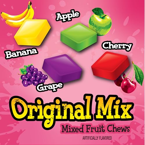 Now and Later Original Mix Individually Wrapped Mixed Fruit Chew Candy 60 Ounce Jar - Image 5