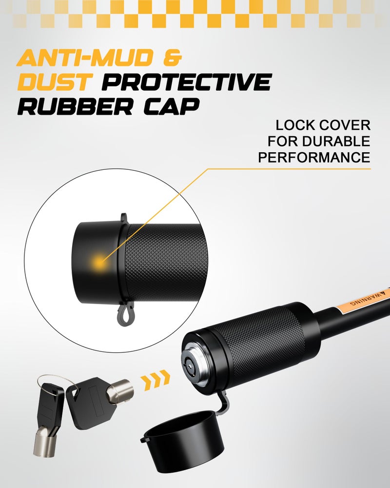 RETRUE Trailer Hitch Locks, 5/8" Locking Hitch Pin for 2" and 2 1/2" Receiver Class III IV Hitch, Tow Hitch Pin Lock Dia 3-1/2” Long Pin with O-Rings Weatherproof Caps for Trailer Truck Car Boat - Image 5