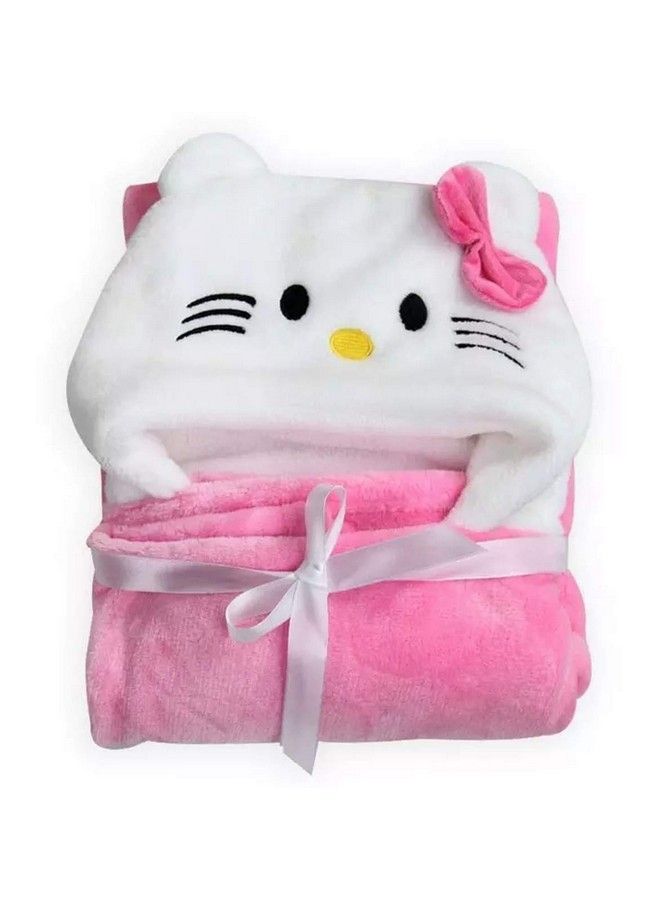 Brandonn منشفة استحمام للأطفال فاخرة ذات حواف جانبية عضوية فائقة النعومة (وردي أبيض) - Image 4