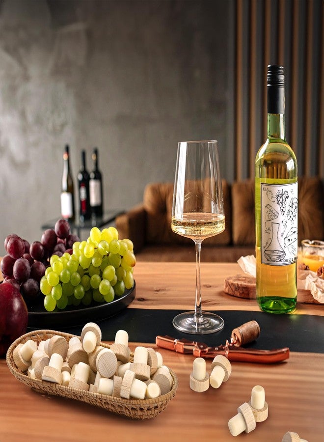 Eorbow 60 Pieces T-Shaped Wine Corks, Reusable Cork Plugs, Wooden and Rubber Wine Stoppers, Sealing Bottle Stoppers for Wine, Beer, DIY Craft - Image 5