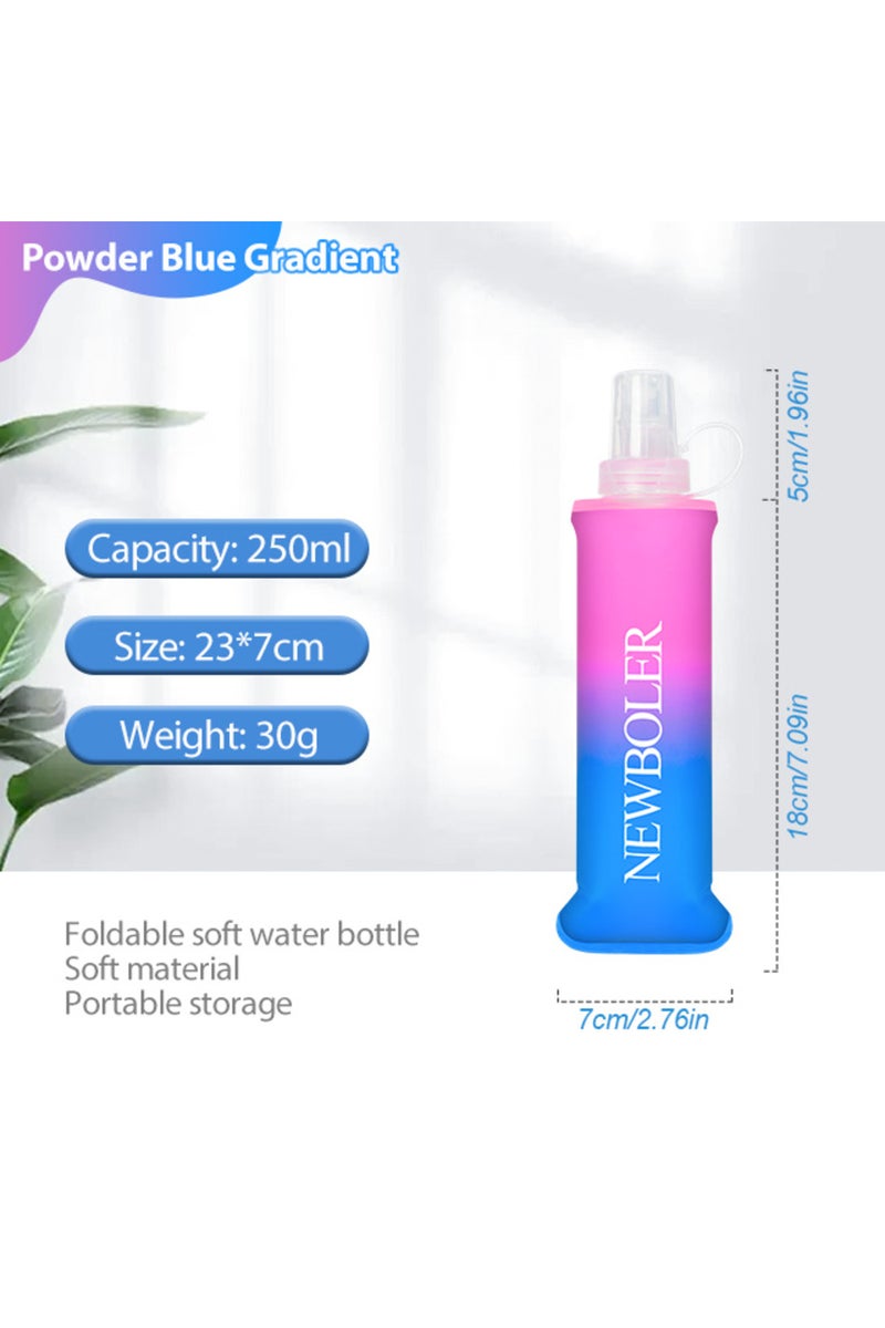 250ML NEWBOLER 150/250/500ML Outdoor Collapsible Silicone Bite Size Water Bottle Running Camping Hik