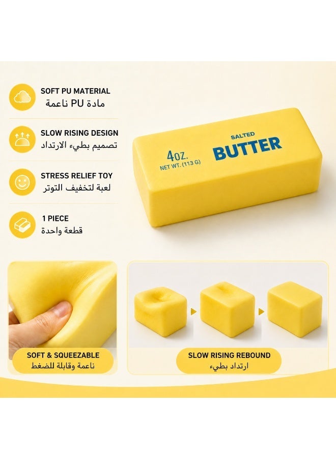 Butter Squishy Toys, Slow Rising Soft Sensory Fidget Toy, Stress Relief Squeeze Toy for Kids, Birthday Party Gift - Image 2