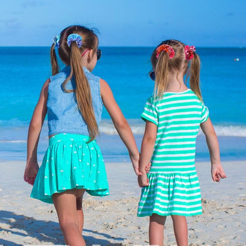 OCATO 24Pcs Hair Scrunchies for Girls Shiny Metallic Scrunchies Cute Elastic Hair Bands Scrunchy Hair Ties Ponytail Holder for Girls Women Hair Accessories with a Gift Bag for Gym Dance Party Club - Image 4