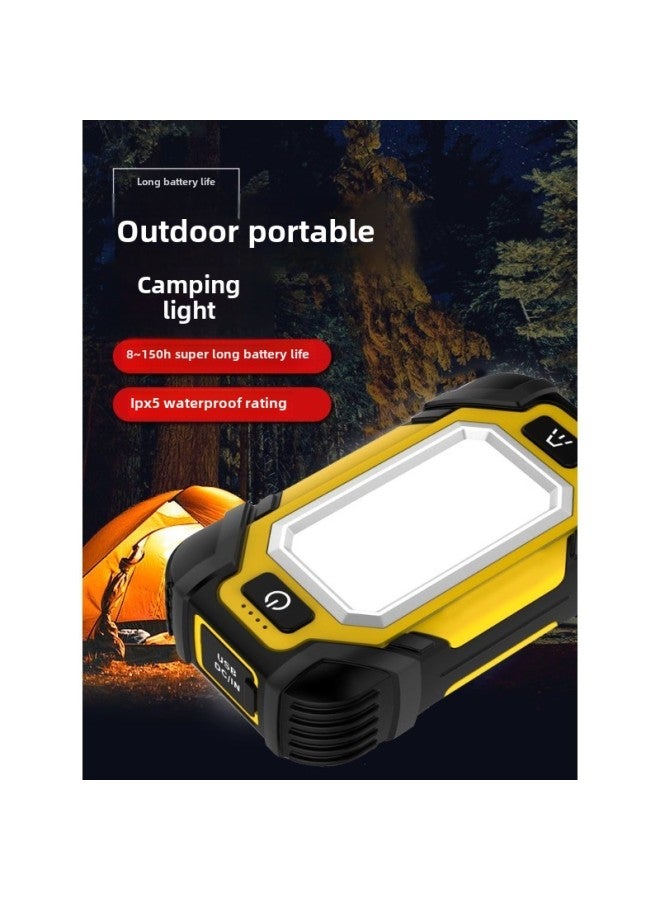 Loquat Panther Sen Double Magnet Work Light Rechargeable Super Bright Long Endurance With Portable Car Repair Auto Repair Light Emergency Light-Product Specifications:X102//10000 Mah//yellow - Image 2