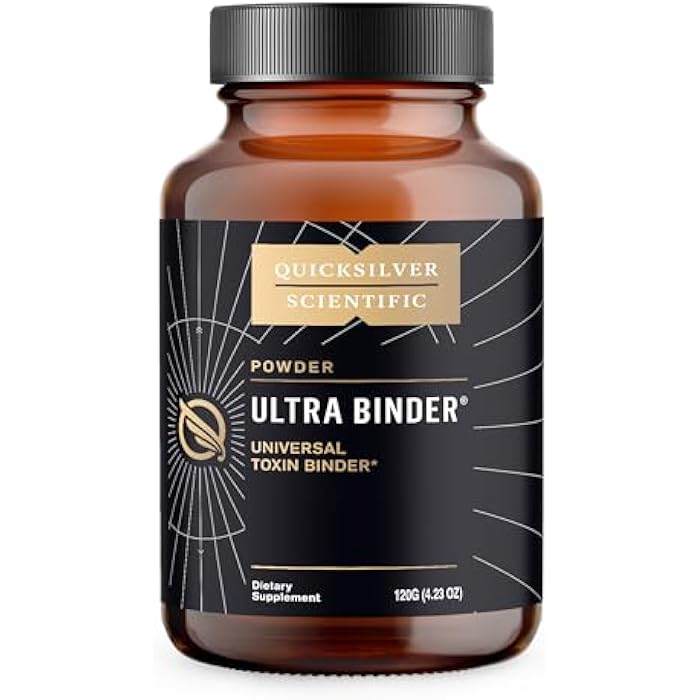 Quicksilver Scientific Ultra Binder Powder - Multi Toxin Binder with Bentonite Clay Powder, Zeolite Detox & Charcoal - Supplement for Gut Support & The Body's Toxin Removal Process (120g) - Image 1