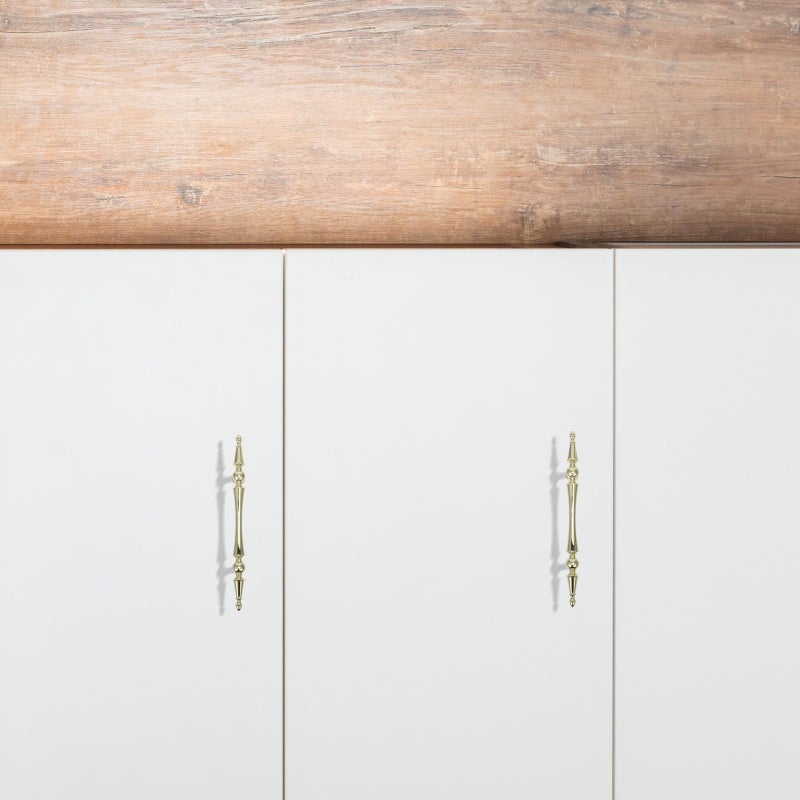 Brushed Gold Kitchen Cabinet Handles 96mm Hole Centers 2 Pack Drawer Pulls Hardware - Image 5