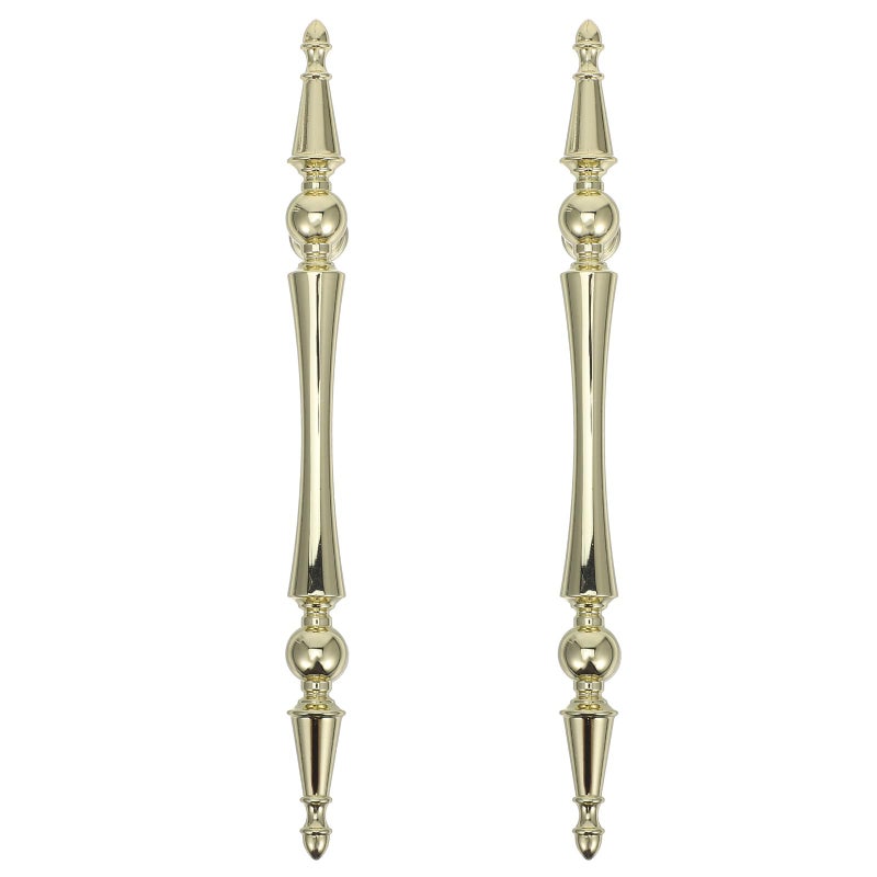 Brushed Gold Kitchen Cabinet Handles 96mm Hole Centers 2 Pack Drawer Pulls Hardware - Image 2