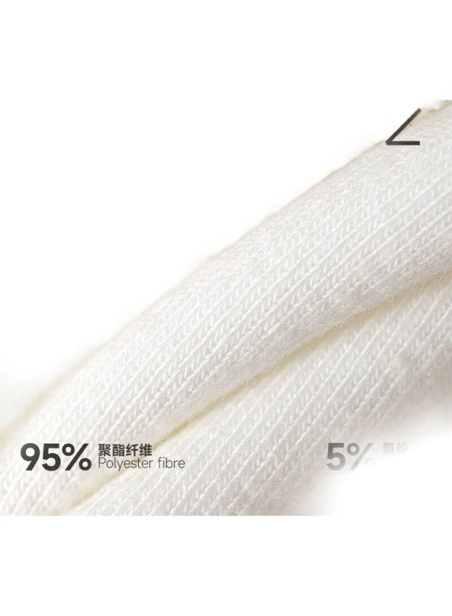 GUJIN 5-Pair Pack Women'S Mid-Calf Socks, White Embroidered Long Socks, Athletic Women'S Tights For Spring And Summer - Image 1