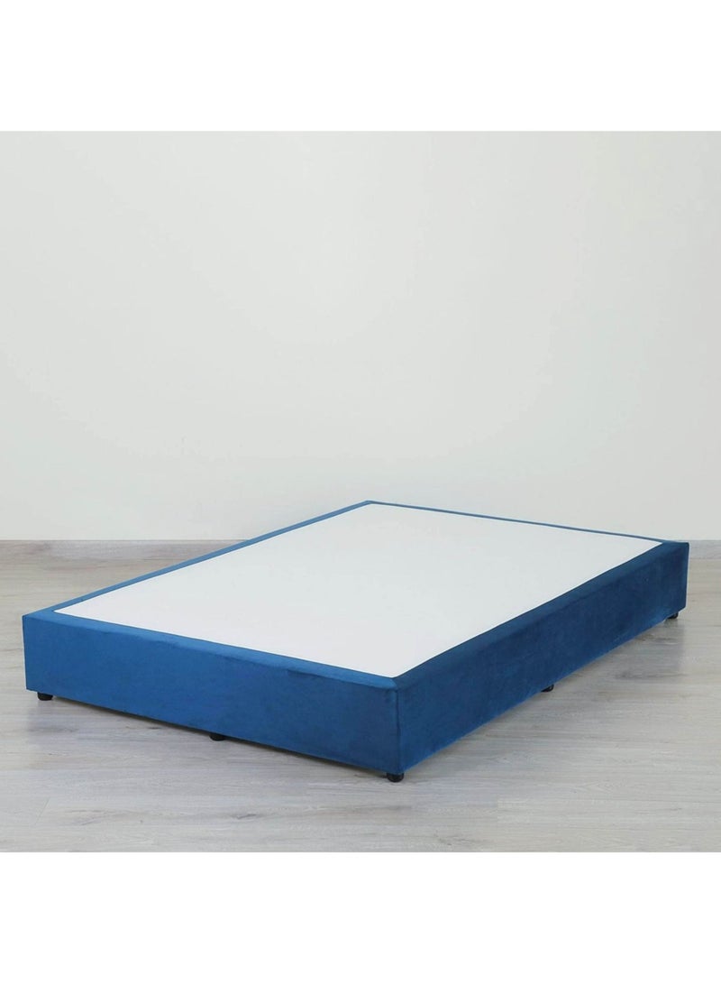 Karnak Estella Premium Upholstered Velvet Bed Frame Bedroom Furniture Strong And Sturdy Modern Design Wooden Bed | Quiet & Comfortable Bed (EU - Double 140x200 Cm, Blue) - Image 4