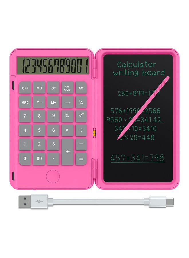 USB Calculator Writing Board Pink - Image 1