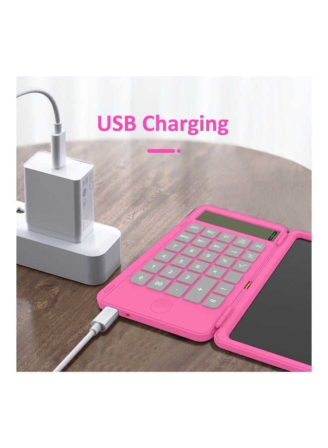 USB Calculator Writing Board Pink - Image 2