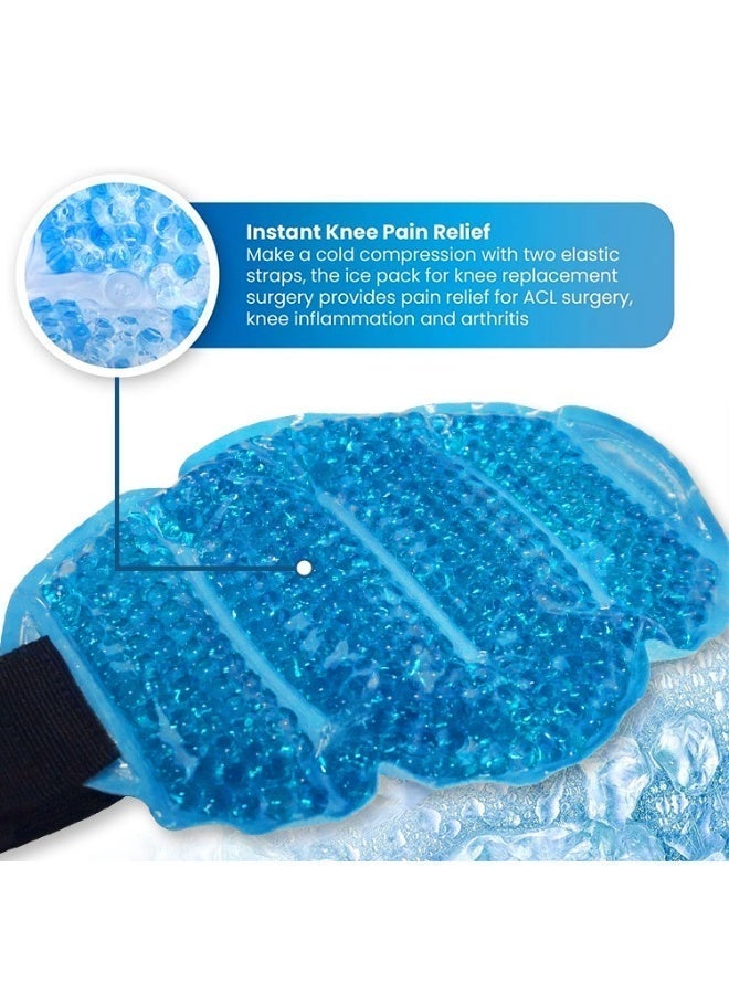 Knee Ice Pack Wrap ,Reusable Ice Packs for Knee Replacement Surgery, Gel Cold Therapy Pack for Injuries, Surgery Recovery, Arthritis, Swelling, Bruises, Joint & Muscle Pain Relief - Image 4