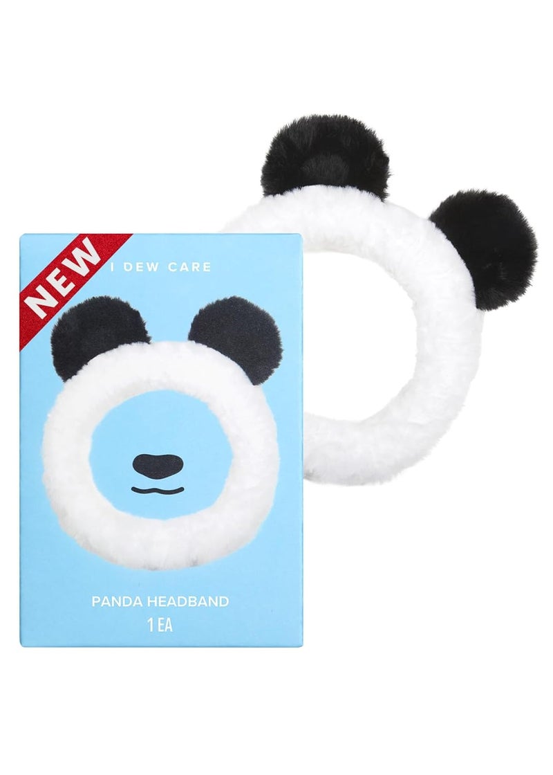 I DEW CARE Face Wash Headband  Panda  Adorable Design Perfect for Washing  Cleansing Makeup and Spa Bath Skincare Quick Dry Soft  Fuzzy Non Slip Reusable Teen Girls Stuff