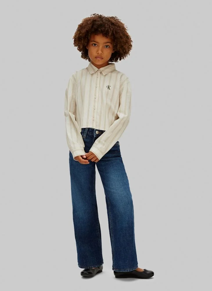 Calvin Klein Jeans Youth Wide Leg  Fit Jeans