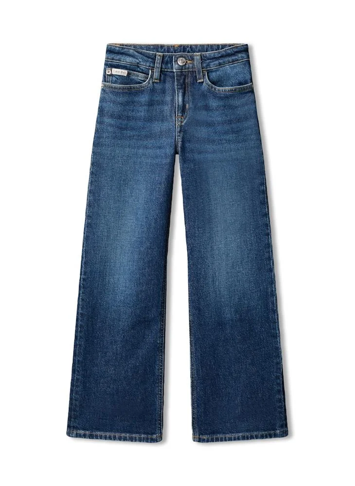 Calvin Klein Jeans  Youth Wide Leg  Fit Jeans for Women | Best Price UAE