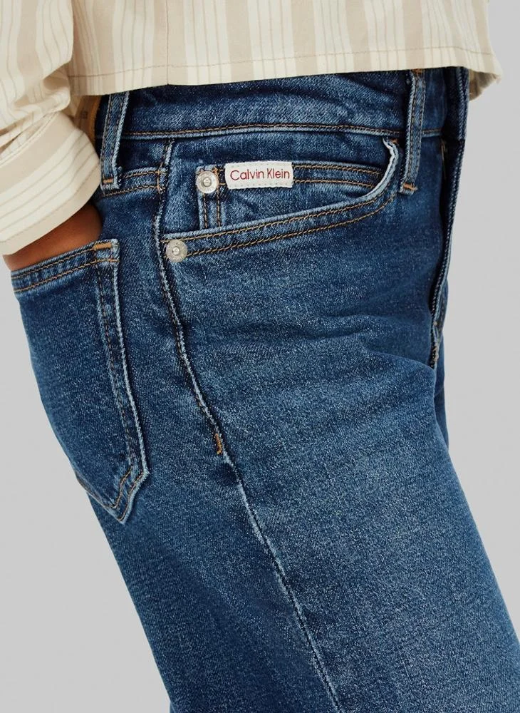 Calvin Klein Jeans  Youth Wide Leg  Fit Jeans for Women | Best Price UAE