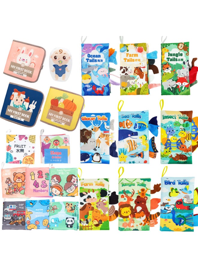 Children's Tail Cloth Book Educational Toy Book Tearable Baby Cloth Book Ringing Paper Enlightenment Book Toy - Image 5