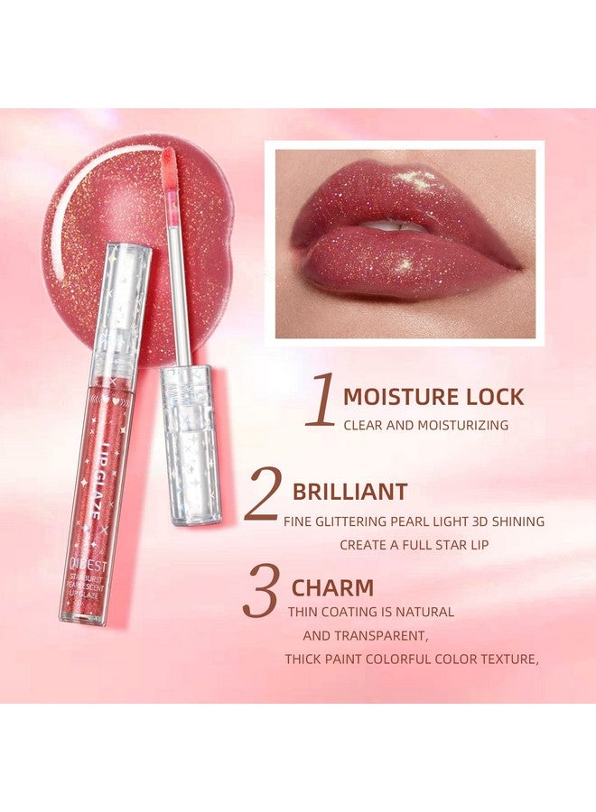 Aseawave Girls Lip Gloss Shimmery Lip Glosses For Girls Teens & Women ; Syrupy Gloss; Glossy Finish; Long Lasting; Moisturizing; Highlighting; Natural Beauty ; Lip Glow Set - Image 4
