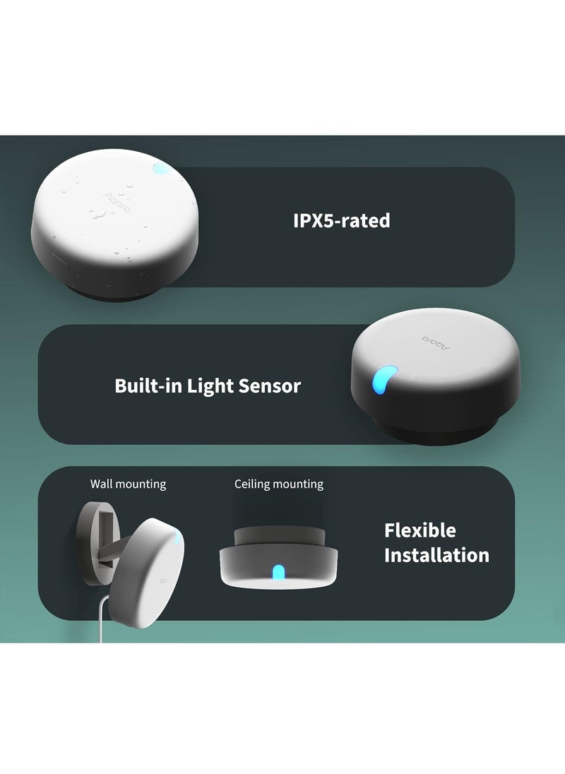 Aqara - Presence Sensor FP2,mmWave Radar Wired Motion Sensor,Zone Positioning,Multi-Person&Fall Detection,Supports HomeKit, Alexa,Google - Image 1