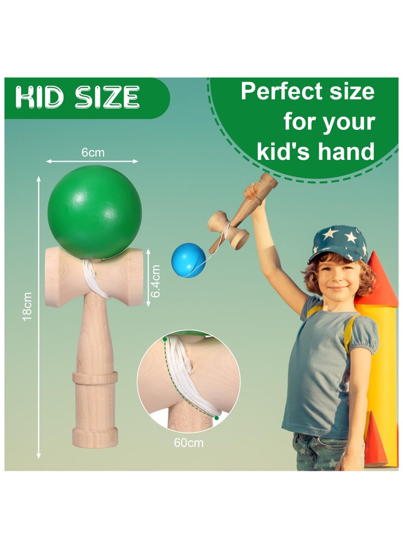 Zikra 7 Packs Wood Kendama Toy, Coordinate Ball Games Wooden Catch Ball in Cup Game, Vintage Toss and Catch Game Hand Eye Coordination Educational Game for Beginner Birthday Gift Party Favors, 7 Colors - Image 4