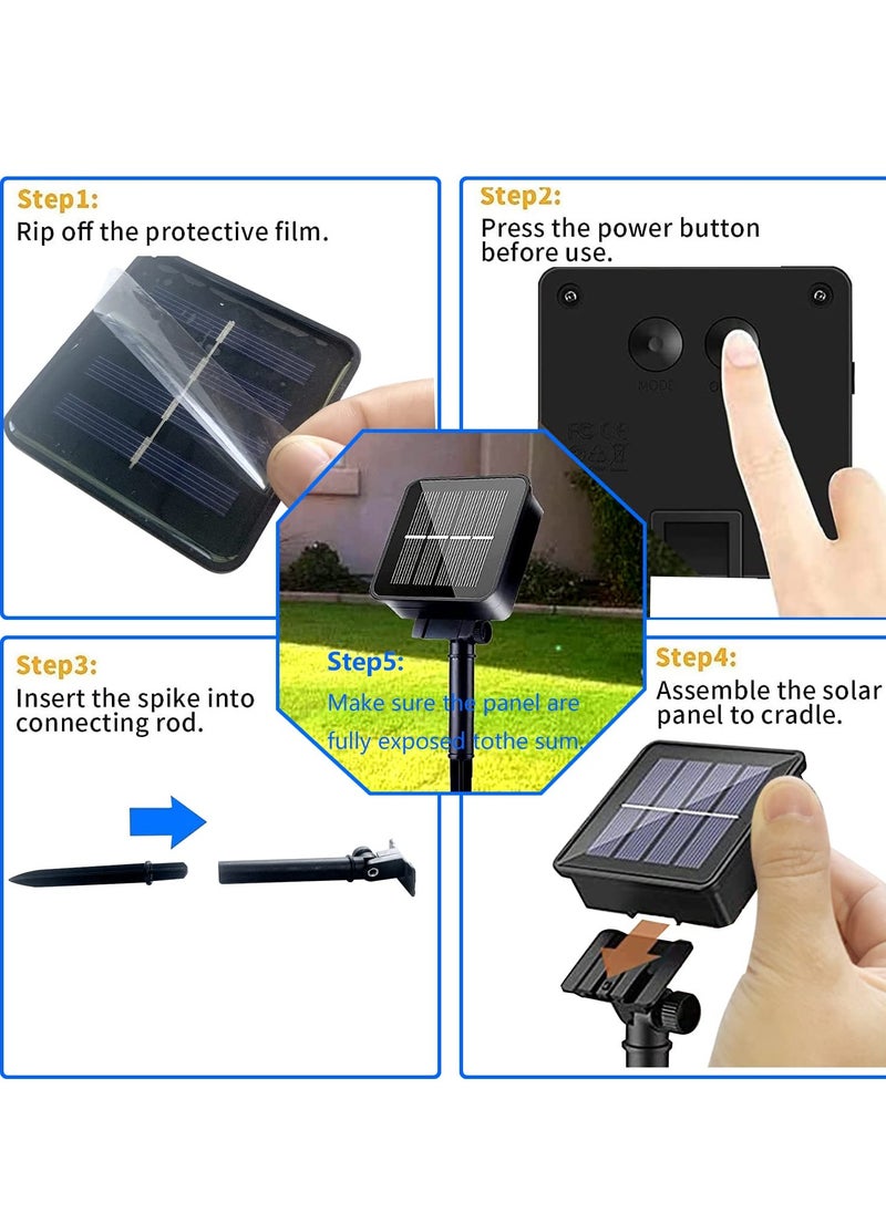Cool Baby COOLBABY Outdoor Solar String Light Waterproof 200 LED Bulbs 8 Modes Crystal Ball Light 22M Solar Garden Light Suitable for Lawn Yard  - Image 4