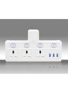 TYCOM Power Adapter Multi Plug Extension with USB Extender Wall Charger Socket 3 Way Multiple Electrical Outlet Adaptor Charging Station for Home Office  - Image 1