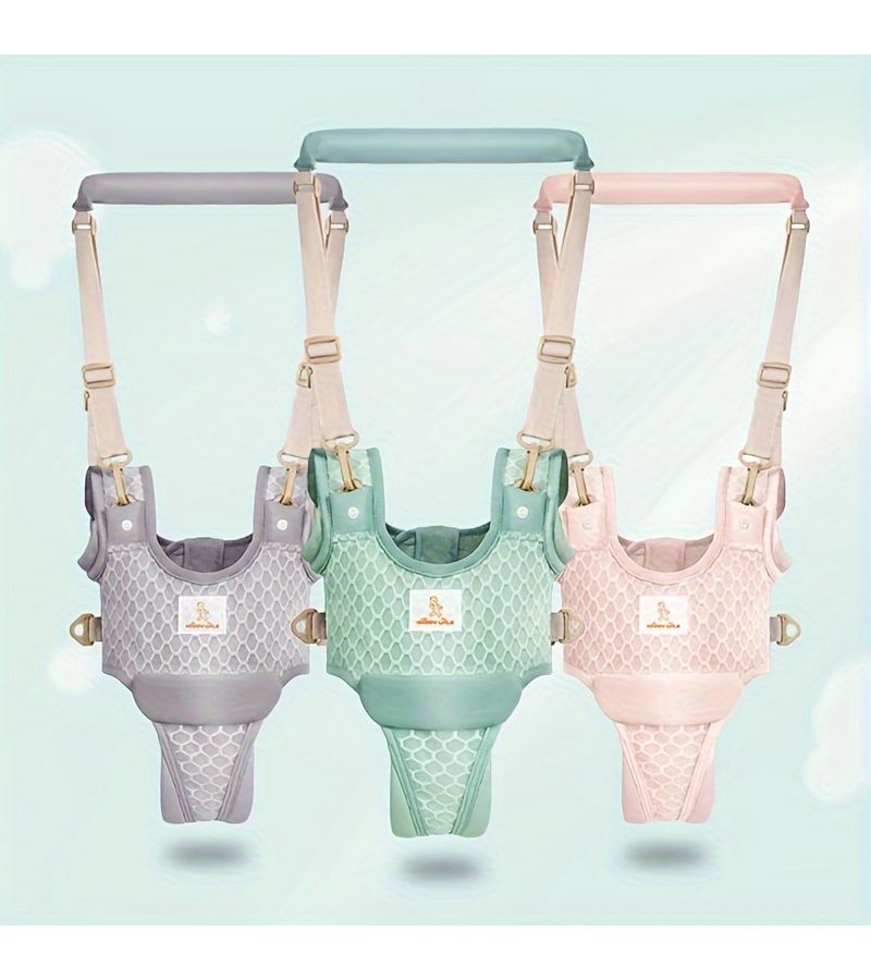 Four Seasons Breathable Baby Carrier Toddler Gray Seat Belt Assist Walking Training Helper Summer - Image 3