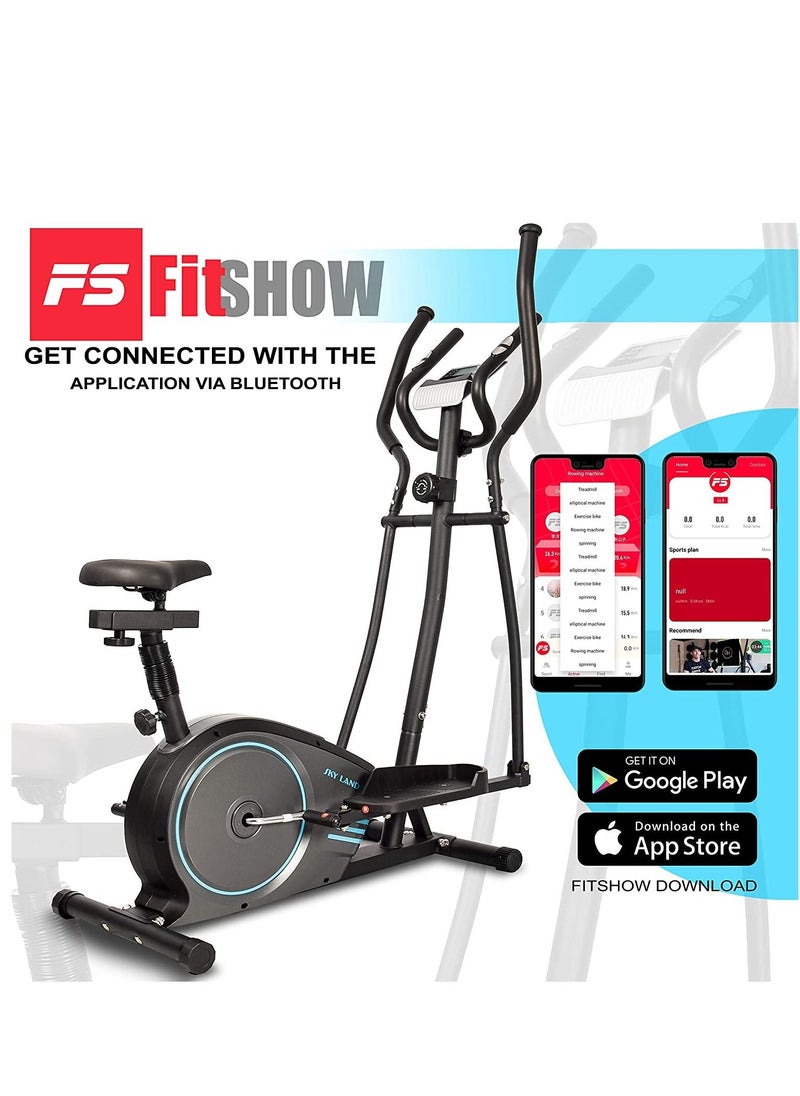 SkyLand Luxury Elliptical Fitness Bike | Cross Trainer Machine Exercise Bike With Fit Show (FS) App, Tablet Rack For Home Gym  - Image 3