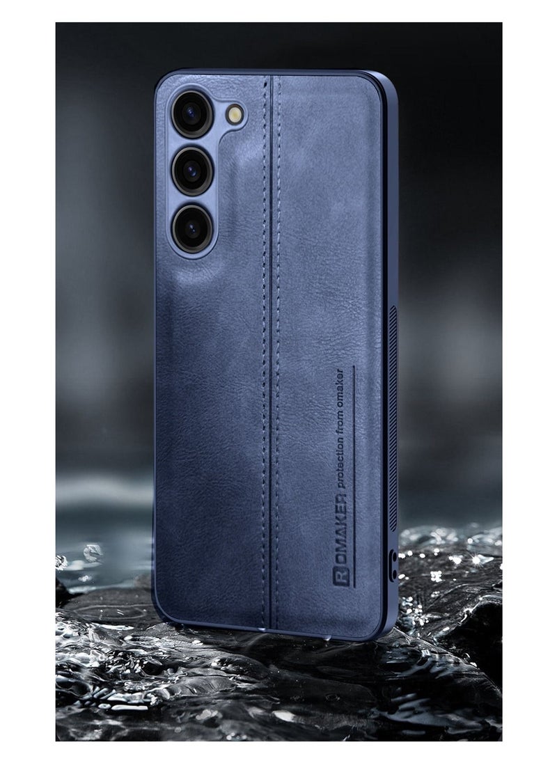 OMAKER Luxury PU Leather Shockproof Case Cover For Samsung Galaxy S23+ / S23 Plus 5G 2023 Navy Blue  - Image 4