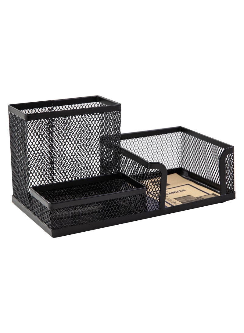 Deli E9175 Desk Organizer 200脳100脳98mm Mesh Steel for Office Supplies 鈥?Black - Image 4