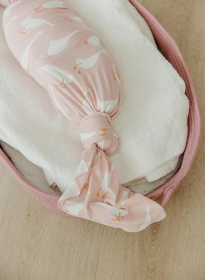 Copper Pearl Baby Swaddle Blanket - Premium Knit Baby Blanket, Large Soft Stretchy Receiving Blankets for Baby Girl, Swaddles for Newborn, Infant, and Toddler (Goosie) - Image 4