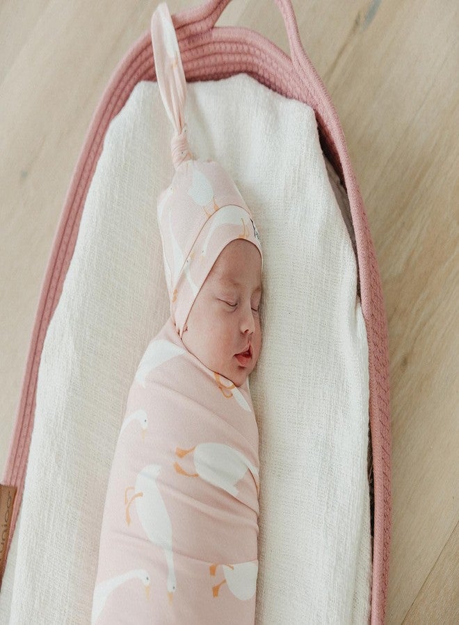 Copper Pearl Baby Swaddle Blanket - Premium Knit Baby Blanket, Large Soft Stretchy Receiving Blankets for Baby Girl, Swaddles for Newborn, Infant, and Toddler (Goosie) - Image 5