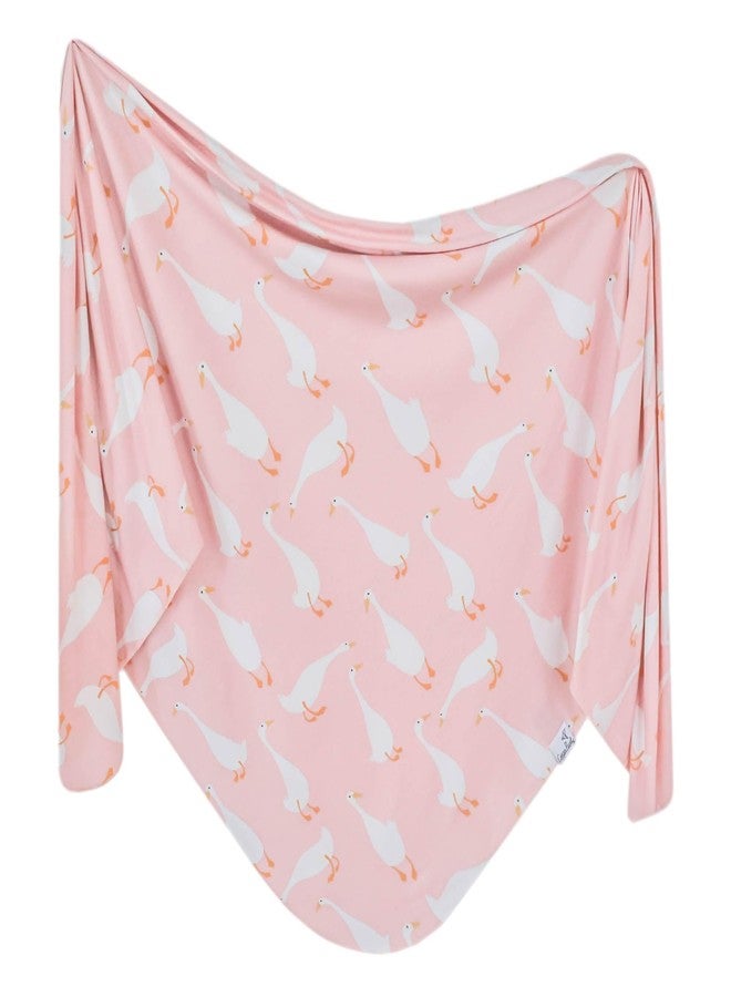 Copper Pearl Baby Swaddle Blanket - Premium Knit Baby Blanket, Large Soft Stretchy Receiving Blankets for Baby Girl, Swaddles for Newborn, Infant, and Toddler (Goosie) - Image 1