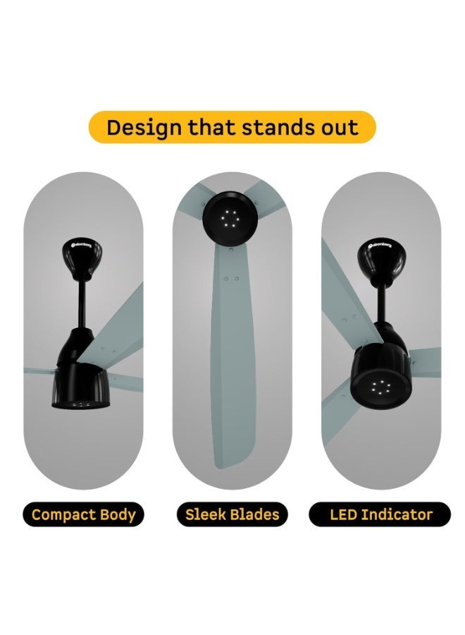 atomberg Renesa Enzel 1200mm BLDC Ceiling Fan with Remote Control | BEE 5 star Rated Energy Efficient Fan | High Air Delivery with LED Indicators| 3 Year Warranty (Misty Teal) - Image 3