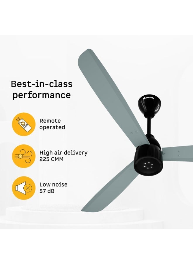 atomberg Renesa Enzel 1200mm BLDC Ceiling Fan with Remote Control | BEE 5 star Rated Energy Efficient Fan | High Air Delivery with LED Indicators| 3 Year Warranty (Misty Teal) - Image 2