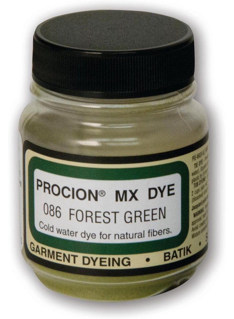 Jacquard Jacquard Procion MX Tie Dye Powder Forest Green, 2/3 Ounce Jar for Fabric and Clothing | Permanent and Washfast