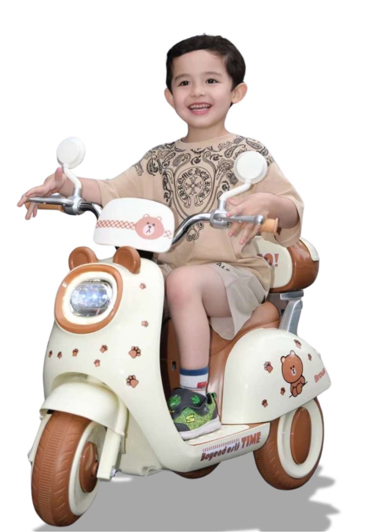 Cute Pet Style Electric Motorcycle for Kids Ride-on Toys Tricycle with Music and Lights Three Wheels Motorbike - Image 2