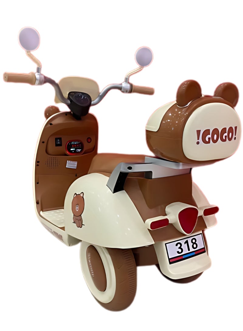 Cute Pet Style Electric Motorcycle for Kids Ride-on Toys Tricycle with Music and Lights Three Wheels Motorbike - Image 5
