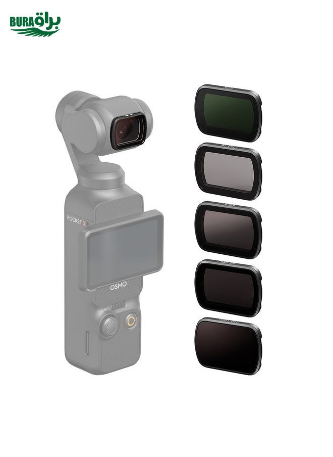 BURAQ For DJI Osmo Pocket 3 aMagisn HD Double Sided Coated Filters Sports Camera Protective Goggles, Style: ND16+ND64+ND256+ND1000  - Image 2