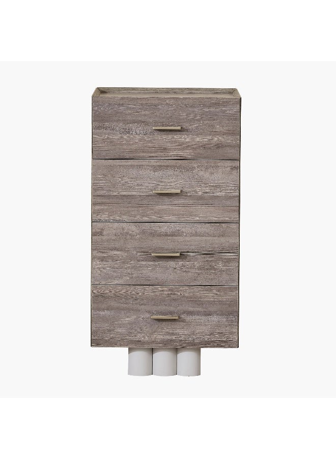 Home Box Startford Chest of 4 Drawers - Grey - Image 2