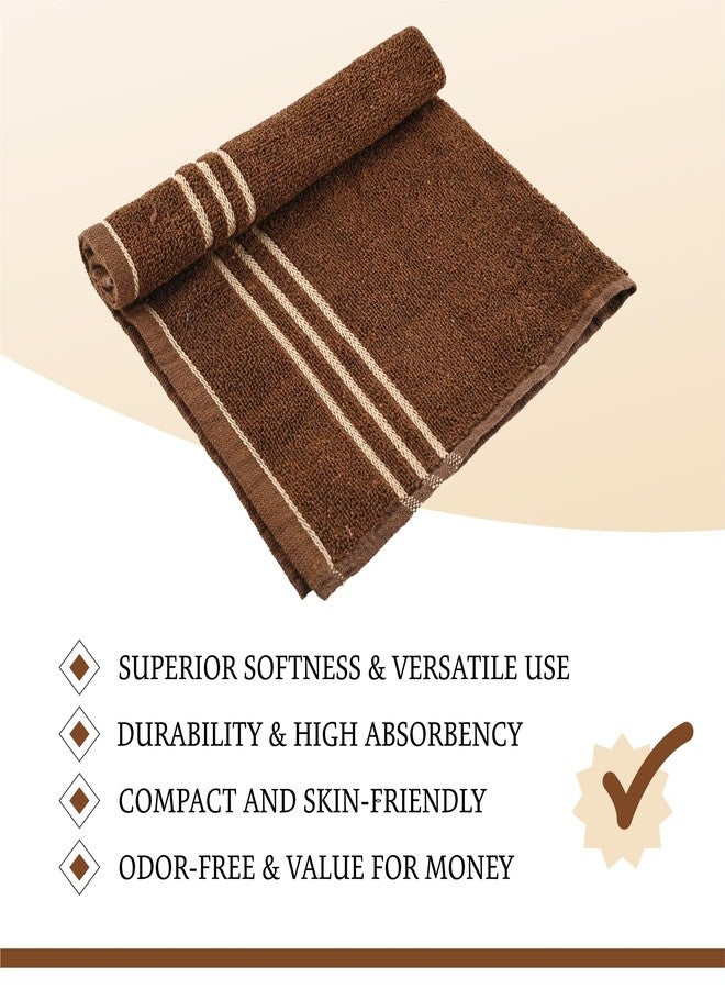 Kuber Industries (Pack of 9) Cotton Face Towel | 14x21 Inch | Workout Gym Napkins | Hand Towel For Men & Woman | Quick-Drying Napkins For Travel Use | Plain Crape-Dark Brown - Image 4