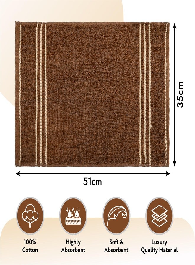 Kuber Industries (Pack of 9) Cotton Face Towel | 14x21 Inch | Workout Gym Napkins | Hand Towel For Men & Woman | Quick-Drying Napkins For Travel Use | Plain Crape-Dark Brown - Image 3