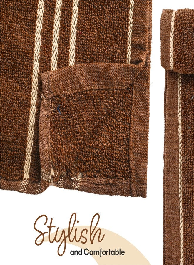 Kuber Industries (Pack of 9) Cotton Face Towel | 14x21 Inch | Workout Gym Napkins | Hand Towel For Men & Woman | Quick-Drying Napkins For Travel Use | Plain Crape-Dark Brown - Image 5