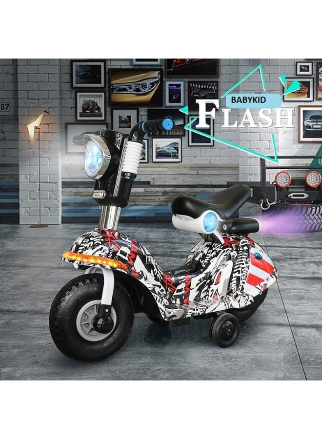 يونايتد دراجة كهربائية أنيقة للأطفال بعمر 3 سنوات فما فوق ذات جودة عالية وتصميم غني 6V4.5AH - Image 4